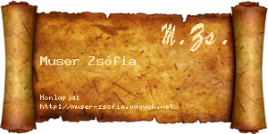 Muser Zsófia névjegykártya